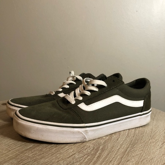 vans shoes olive green
